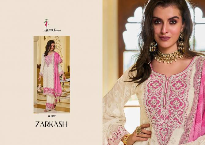 Zarkash By Eba Chinon Heavy Embroidery Wedding Wear Readymade Suits Wholesale Shop In Surat
